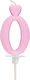 Number 0 Candle Heart Pink Cake