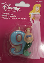 Princess Fantasy Number 9 Birthday Candle