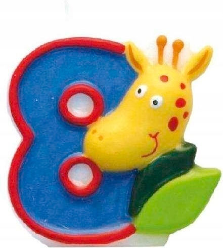 Kuchenkerze Safari Nummer 8 1 Stück