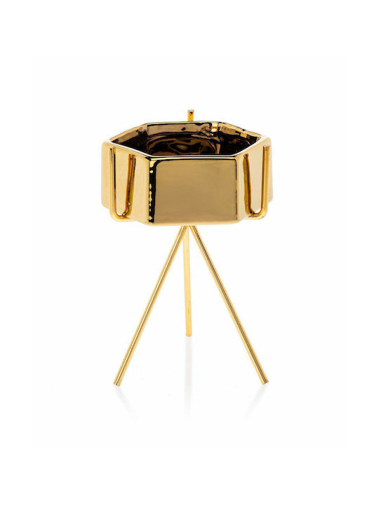 HowHomely Γλάστρα Πήλινη Gold HowHomely Γλάστρα Πήλινη Gold