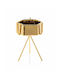 HowHomely Keramik Blumentopf Gold 21cm