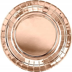 Round Plates Rose Gold 18cm 6 Pcs