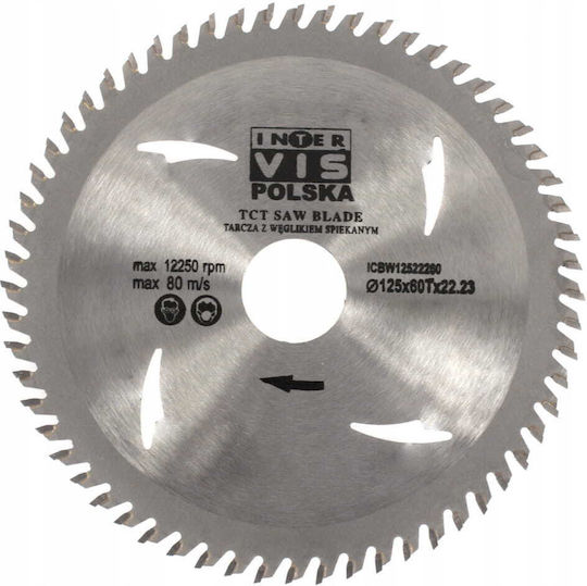 Falon-Tech Schleifscheibe Holz mit 60 Zähnen 125mm