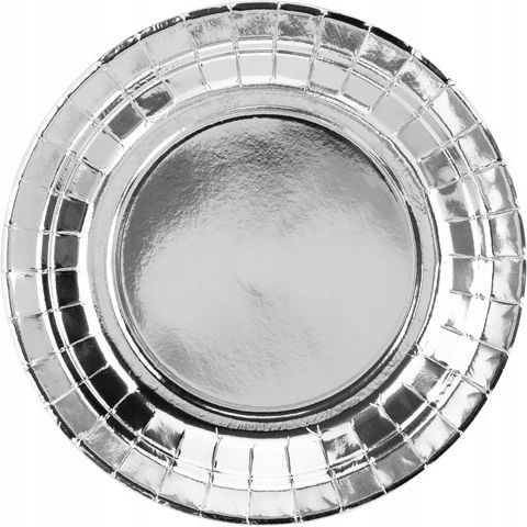 Silver Paper Plates 18 Cm 6 Pcs