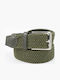 Elastische Herren Gürtel Stoff Gestrickt Khaki