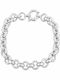 Ios Women's Silver Handcuff Bracelet 20.5cm BRWA132