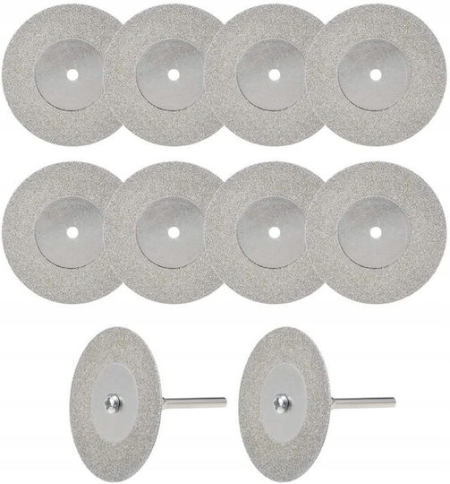 30 Mm Diamond Discs Dremel Mini Grinder 10 Pcs + 2 Mandrels