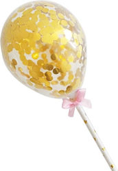 Gold Konfetti Ballon Tortenaufsatz