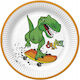 Dinosaur Dino Paper Plates 23cm 8pcs