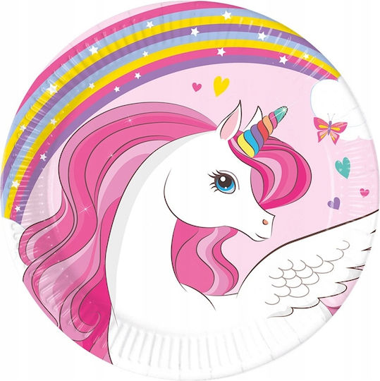 Farfurii Unicorn Pentru Ziua De Naștere 20cm 8 Bucăți