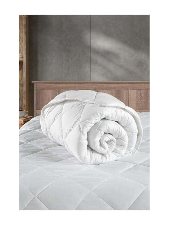 SteweHome Πάπλωμα Μονό με Γέμιση Microfiber 155x215εκ. Λευκό