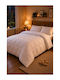 SteweHome Σετ Πάπλωμα Ημίδιπλο με Γέμιση Microfiber 195x215εκ. Λευκό