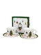Set of Christmas Porcelain Mugs Trees 2 Pieces