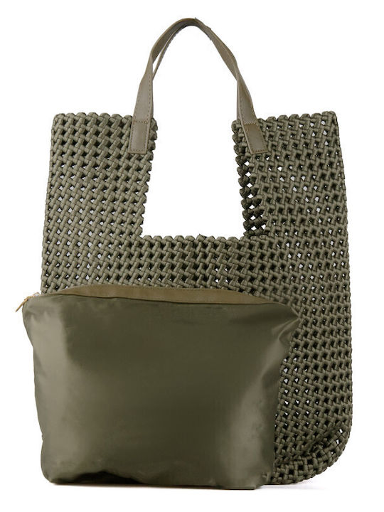 Damen Schultertasche Khaki Set