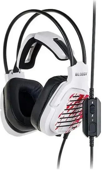 A4Tech G565 Over Ear Gaming Headset με σύνδεση USB Λευκό