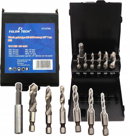 Hss Tapping Drills M3 M10 Threading Tools 7 Pcs