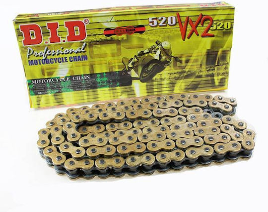 Did 520ervt-118 Antriebskette 118 Glieder X-Ring Gold Offen + Clip