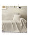 Liolios Home Ριχτάρι Τριθέσιου Καναπέ Chenille 180x300εκ. Taupe