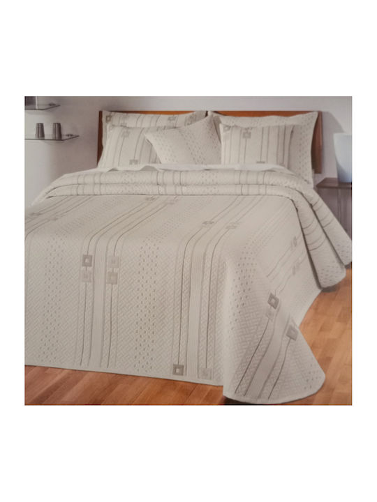 Manterol Casa Manterol Casa Tagesdecke Halbdoppel aus Baumwolle und Polyester Grau 185x270cm