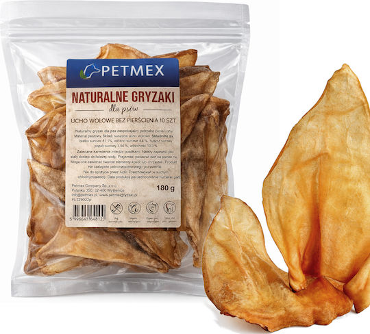 Petmex Dog Treats For Puppies Beef Ear 10 Pieces