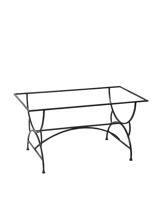 Metallischer Garten- und Terrassentisch Schmiedeeisen Galvanisiert 160x80x73cm