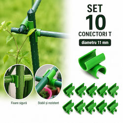 T-type Connectors Garden Hoes Diameter 11 Mm Set 10 Pieces