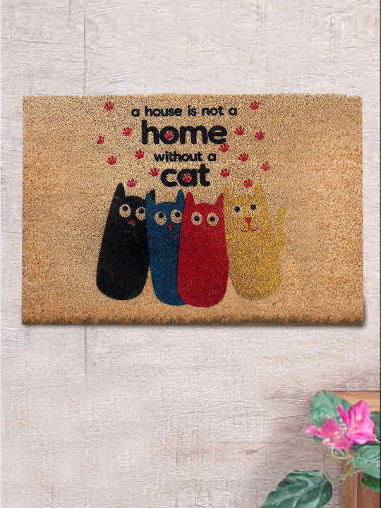 SteweHome Doormat Made of Coconut Tree with Non-Slip Backing Multicolour 40x60cm