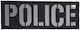 Police Insignă Reflectorizantă Mică Poliester 10 X 3,5 Cm Neagră