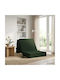 Two-Seater Couch Bed Dark Green 90x63x45 cm