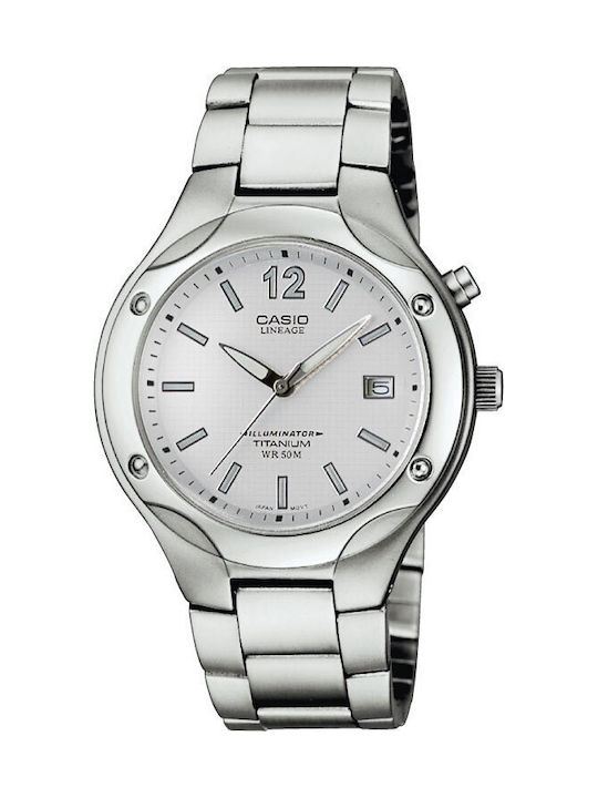 Casio Collection Ανδρικό Ρολόι Μπαταρίας με Ασημί Μεταλλικό Μπρασελέ