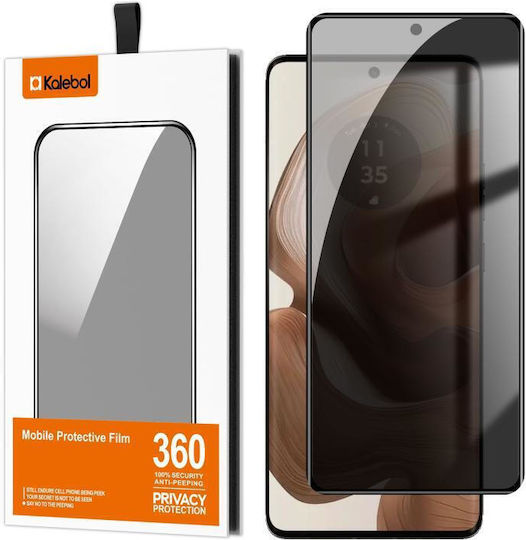 Motorola Edge 50 Ultra Kalebol Извит Full Glue Високоалуминиев Пълно Покритие Антипръстов Отпечатък Екранен Принтиран Privacy Закалено Стъклено Фолио