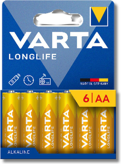 Varta Ll Aa Alkaline Batteries Lr06 Remote Control Scale Clock 6pcs
