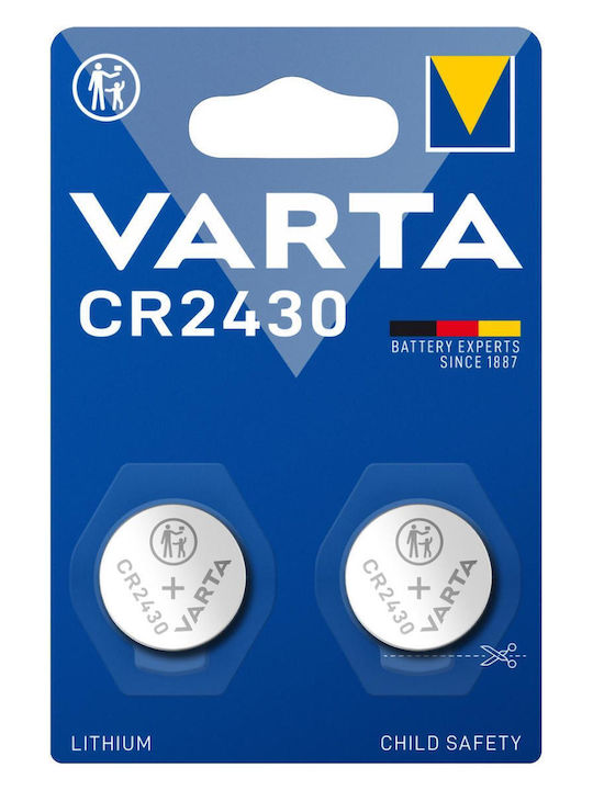 Varta Cr 2430 Lithium Button Cell Battery Remote Watch 3v 2pcs
