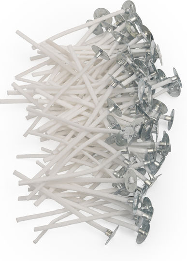 Cotton Wicks 40n Metal Tab 6 Cm 100 Pieces