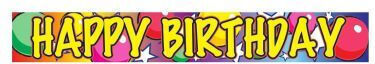 Banner Holografic Happy Birthday 1.8 M
