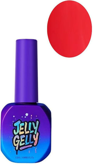 Jelly Gelly Ojă Pentru Unghii Cu Gel Hot Coral 12ml