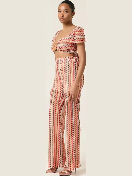 Women's Multi Color Set with High Waist Trousers in Regular Fit