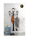 SteweHome Metal Wall Hanger 6 Hooks Black 80x180cm