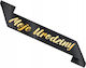 Birthday Sash My Birthday Celebrant Honoree Black Gold 160cm