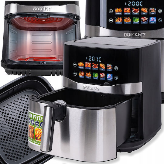 Sokany Heißluftfritteuse 10lt Schwarz SK-10095