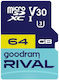 GoodRAM microSDXC 64GB U3 V30 UHS-I 100MB/s с адаптер