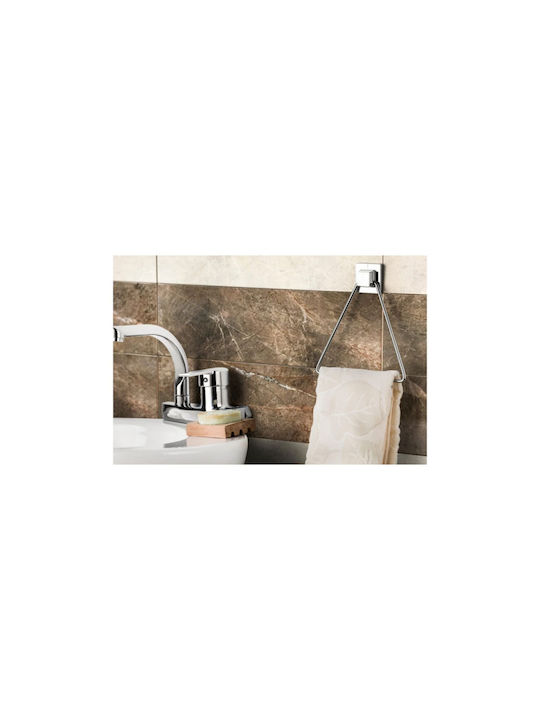 SteweHome Single Bathroom Ring with Sticker White