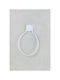 SteweHome Single Bathroom Ring With Screws Inox White