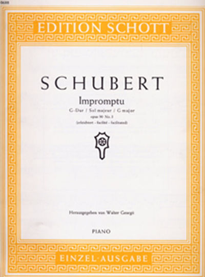 Schott Sohne Schubert Impromptu Op.90 N.3