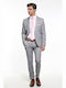 Summer Men's Groom's Suit with Slim Fit Grey