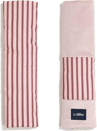 La Millou Car Seat Belt Pad Pink Jersey Seat