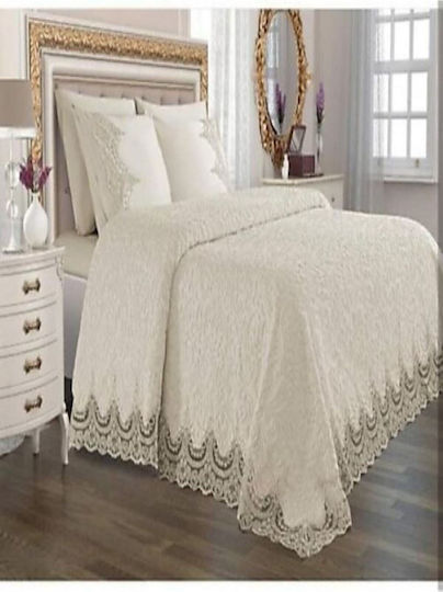 SteweHome Velvet Blanket Set Super Double 230x240cm Beige