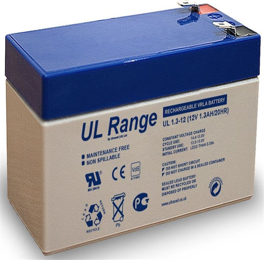 Ultracell Vrla Agm Battery 12v 1.3ah