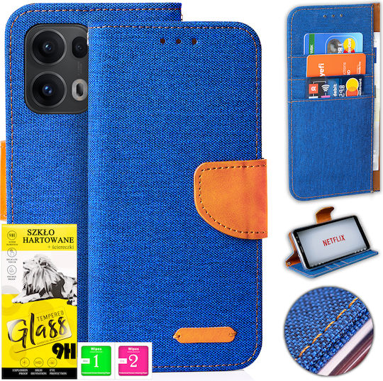 Case Oppo Reno 13 Pro 5g Canvas Magnetic Wallet Case + 9h Glass