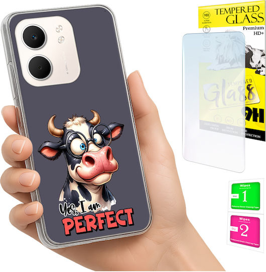 Case Oppo A5x Photo Case Back Cover Elephant + 9h Glass